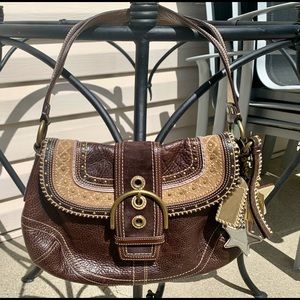 Coach brown leather purse